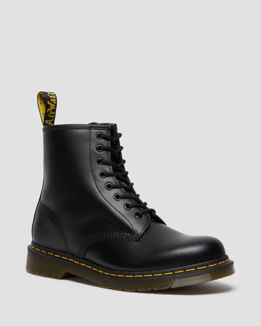 Dr Martens Lace Up Boots Men's 1460 Smooth Leather Black | Malaysia 70513-SZDA